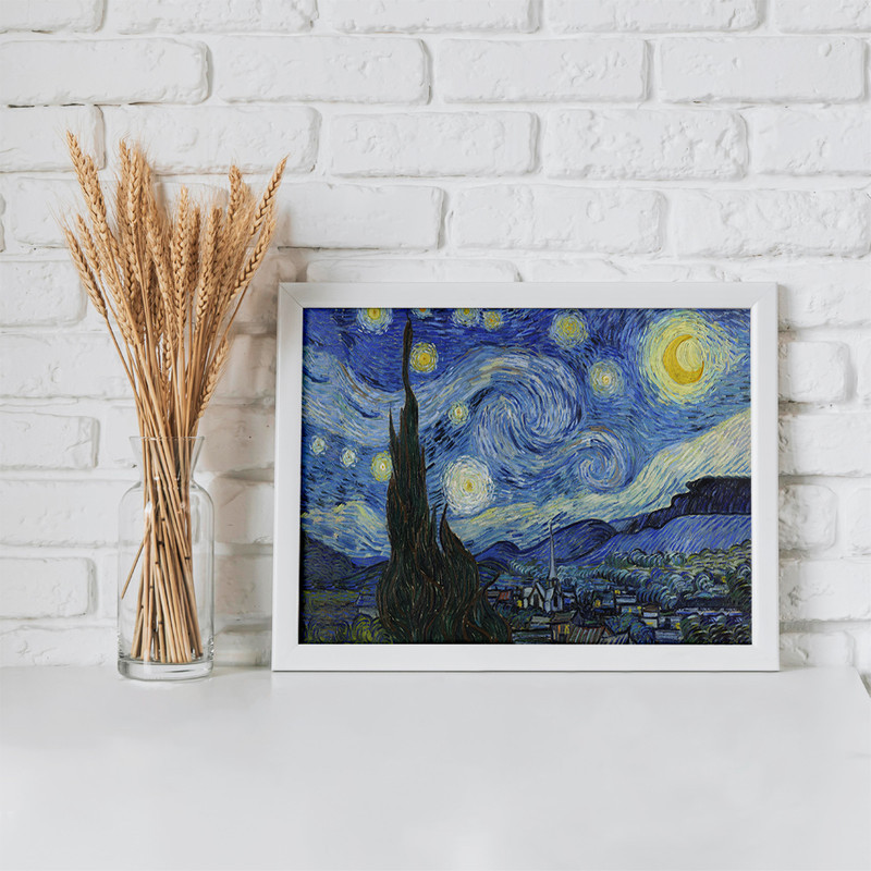 تابلو دکوراتیو مدل شب های پر ستاره ونگوگ Van Gogh کد P105