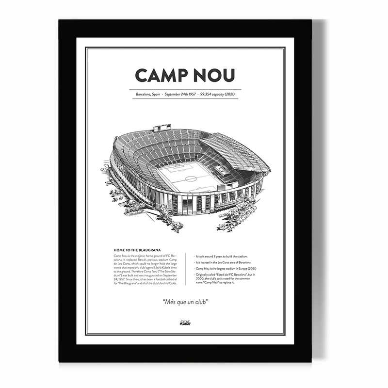 تابلو مدل دیواری طرح استادیوم نیوکمپ بارسلونا Camp Nou کد FD036