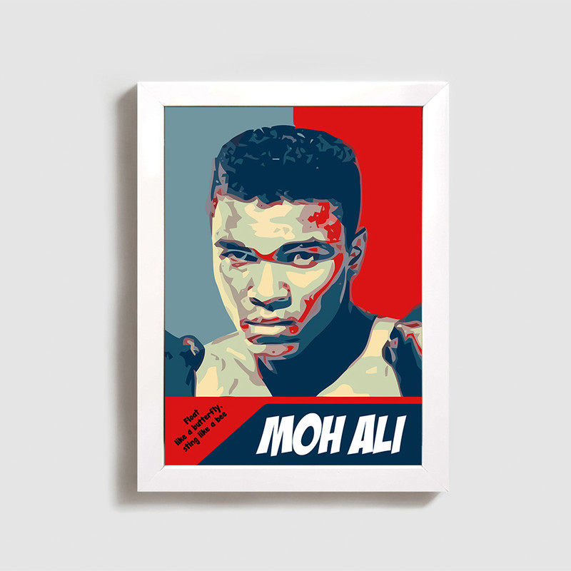 تابلو مدل ورزشی بوکس محمد علی کلی muhammad ali clay W19