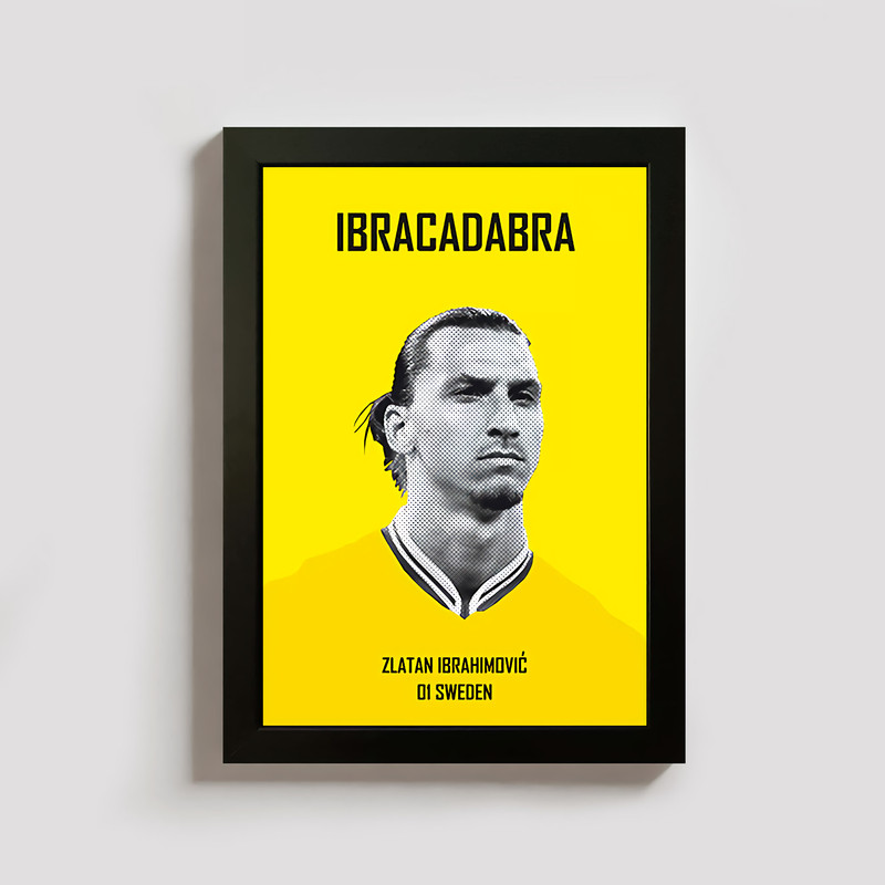 تابلو مدل فوتبالی زلاتان ابراهیموویچ zlatan کد BL053