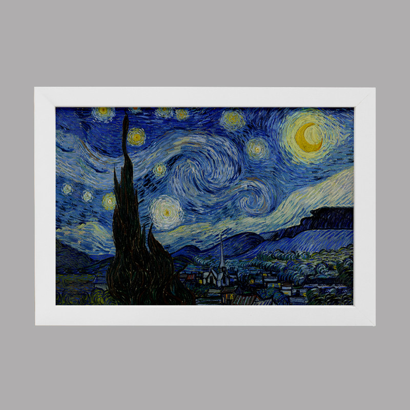 تابلو دکو قاب مدل دکوراتیو شب های پر ستاره ونگوگ Van Gogh کد M111 مجموعه 1 عددی